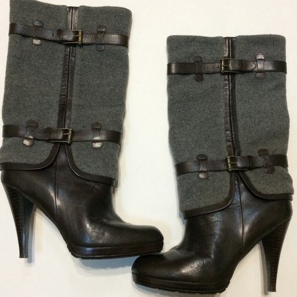 Cole Haan Air Kennedy Flannel & Leather Boots - Picture 1 of 9